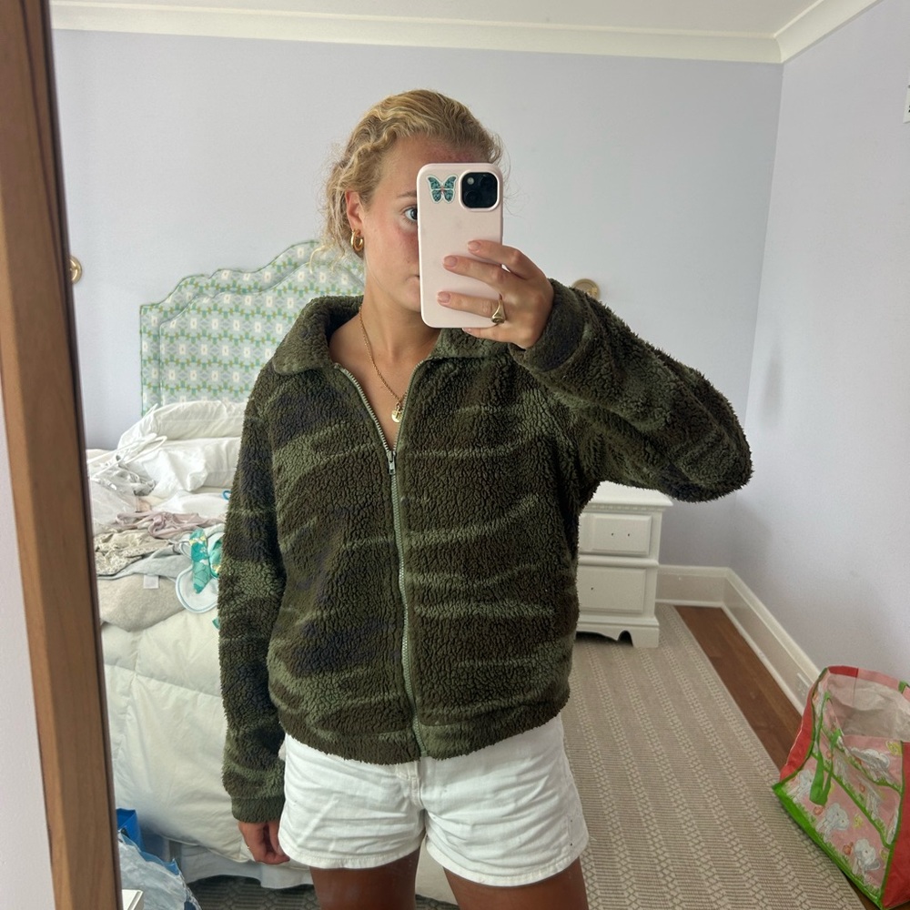 Z Supply Camo Teddy Jacket